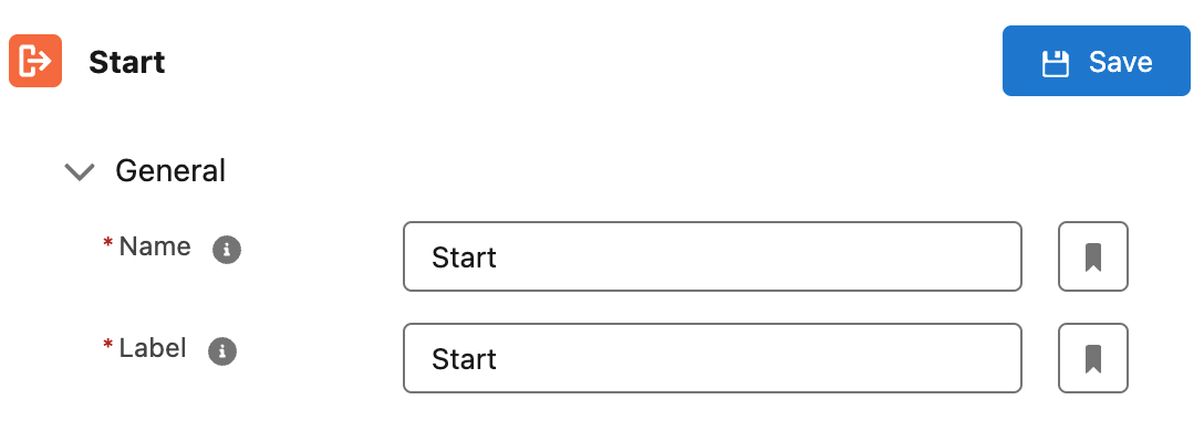 Start detail